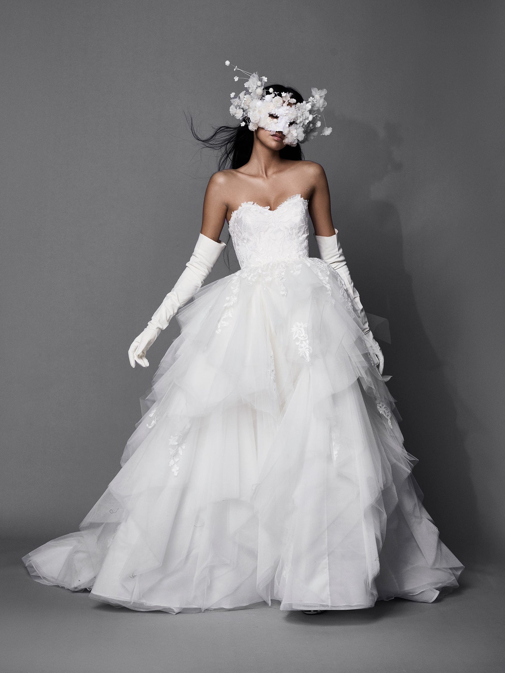 Shop Vera Wang Bride Satin Sleeveless Gown | Saks Fifth Avenue