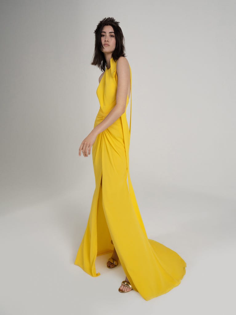 ELOISE Vestido de fiesta sirena con cuello halter Vera Wang