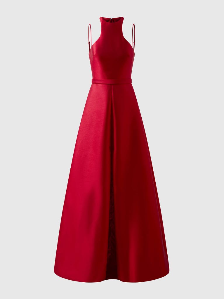 LEHAVRE Fit flare bridesmaid dress with halter neckline Vera