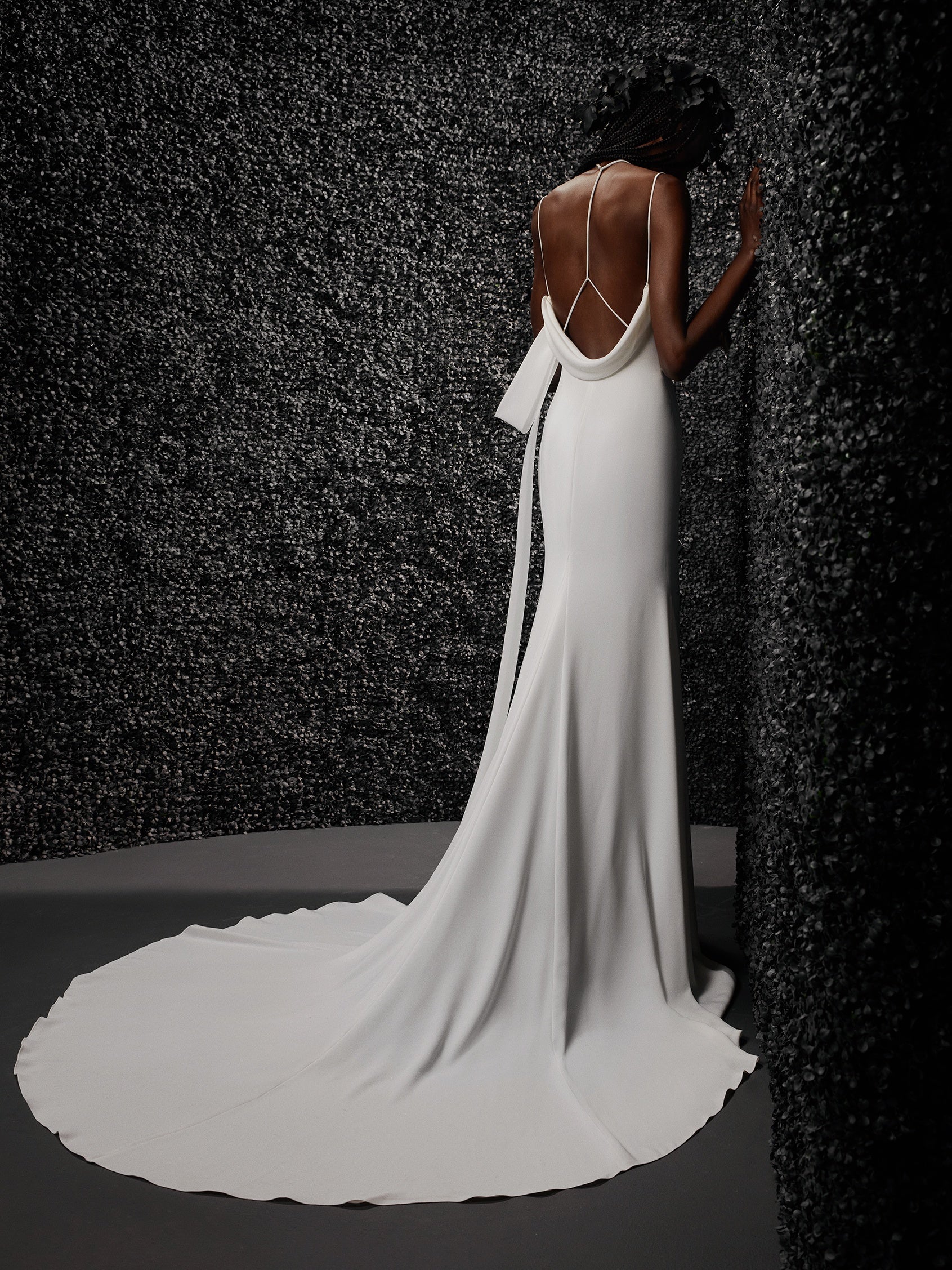 White by vera wang halter sheath hot sale wedding dress