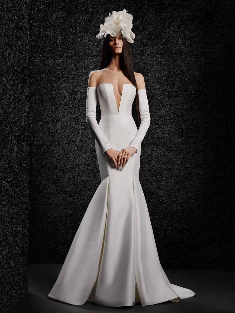 MISHELL | Fit & flare wedding dress, bateau neckline | Vera Wang Bride